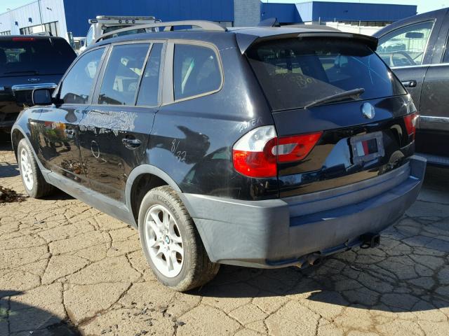 WBXPA73455WC49861 - 2005 BMW X3 BLACK photo 3