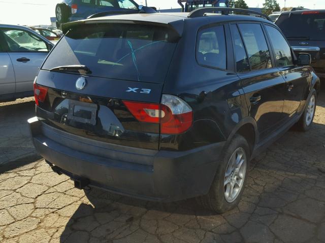 WBXPA73455WC49861 - 2005 BMW X3 BLACK photo 4