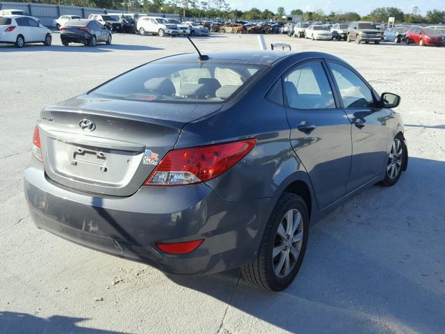 KMHCU4AE4DU393983 - 2013 HYUNDAI ACCENT GLS GRAY photo 4