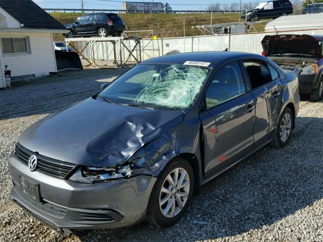 3VWDP7AJ3CM463536 - 2012 VOLKSWAGEN JETTA SE GRAY photo 2