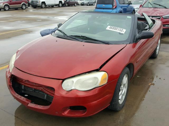 1C3EL75R64N182183 - 2004 CHRYSLER SEBRING GT RED photo 2