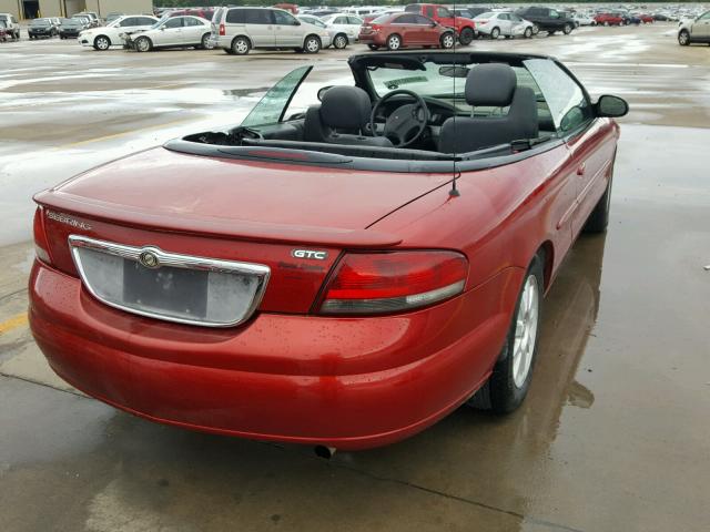 1C3EL75R64N182183 - 2004 CHRYSLER SEBRING GT RED photo 4