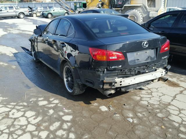 JTHBK262865005156 - 2006 LEXUS IS 250 BLACK photo 3