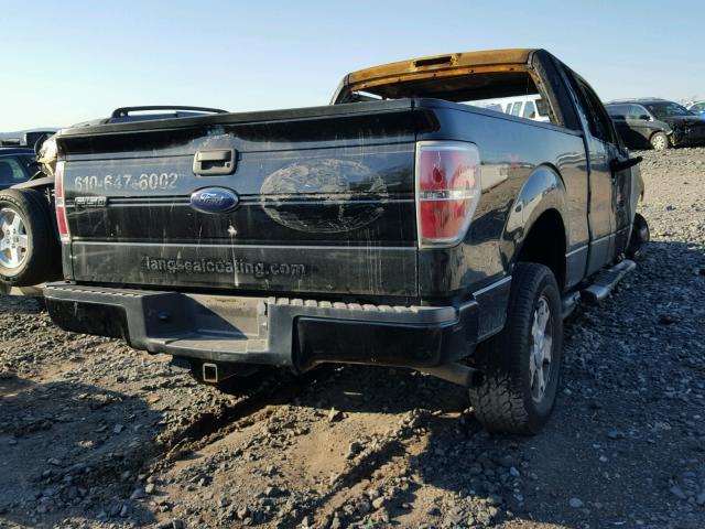 1FTRX14849FB01514 - 2009 FORD F150 SUPER BLACK photo 4