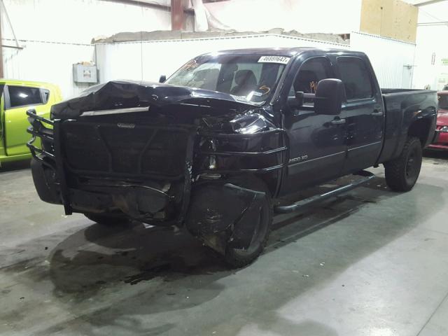 1GCHK23K78F185405 - 2008 CHEVROLET SILVERADO BLACK photo 2