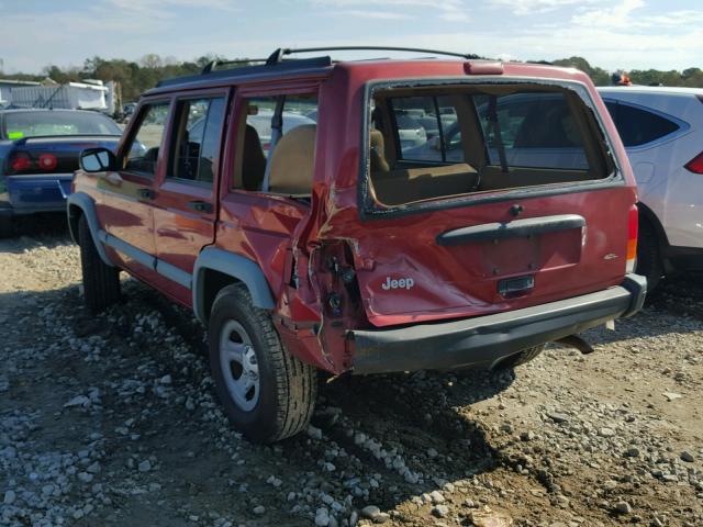 1J4FT68S7WL263310 - 1998 JEEP CHEROKEE S RED photo 3