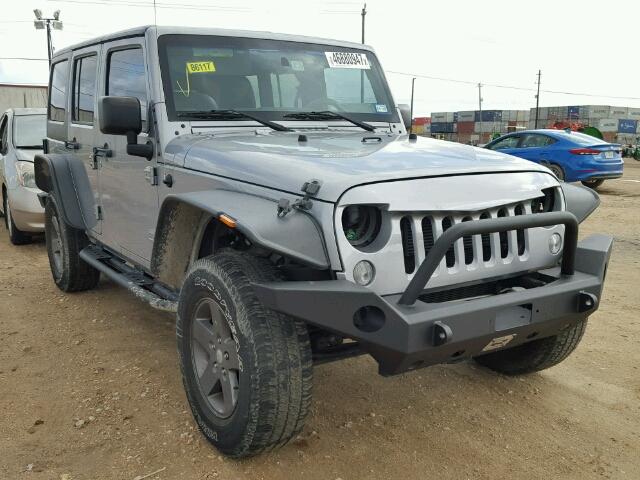 1C4HJWDG9FL573108 - 2015 JEEP WRANGLER U GRAY photo 1