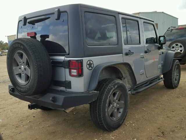 1C4HJWDG9FL573108 - 2015 JEEP WRANGLER U GRAY photo 4