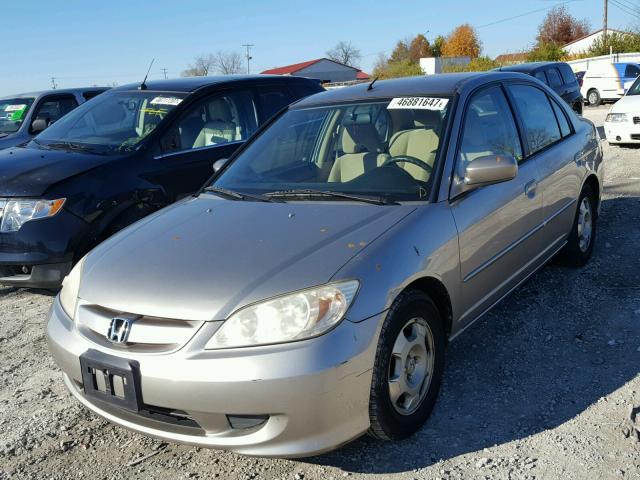 JHMES96655S009075 - 2005 HONDA CIVIC HYBR GRAY photo 2