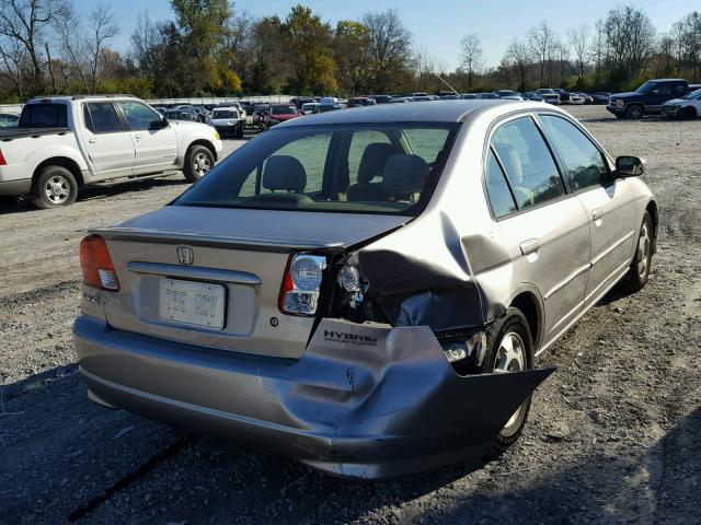 JHMES96655S009075 - 2005 HONDA CIVIC HYBR GRAY photo 4