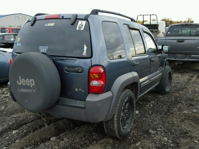 1J4GL48K62W357776 - 2002 JEEP LIBERTY SP BLUE photo 4