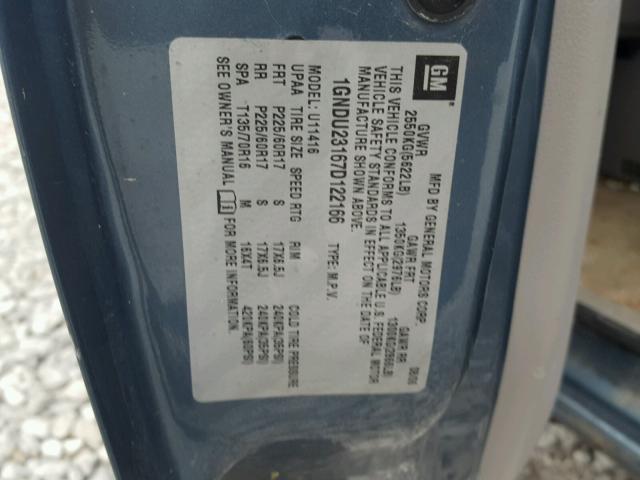 1GNDU23167D122166 - 2007 CHEVROLET UPLANDER L 蓝色 照片 10