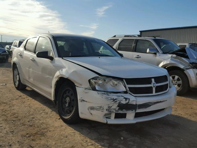 1B3CC4FB4AN199208 - 2010 DODGE AVENGER SX WHITE photo 1