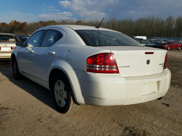 1B3CC4FB4AN199208 - 2010 DODGE AVENGER SX WHITE photo 3