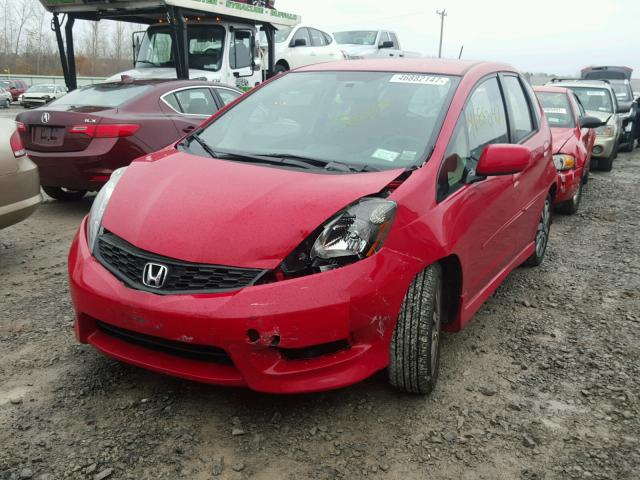 JHMGE8H58DC021521 - 2013 HONDA FIT SPORT RED photo 2