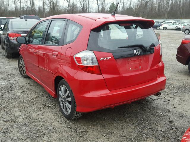 JHMGE8H58DC021521 - 2013 HONDA FIT SPORT RED photo 3