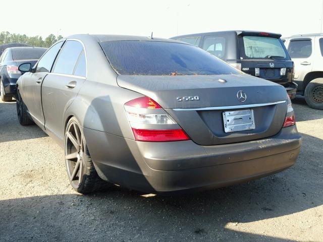 WDDNG71X77A058655 - 2007 MERCEDES-BENZ S 550 CHARCOAL photo 3