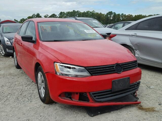 3VW2K7AJ7DM253030 - 2013 VOLKSWAGEN JETTA BASE წითელი ფოტო 1