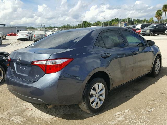 5YFBURHE5GP379935 - 2016 TOYOTA COROLLA L GRAY photo 4