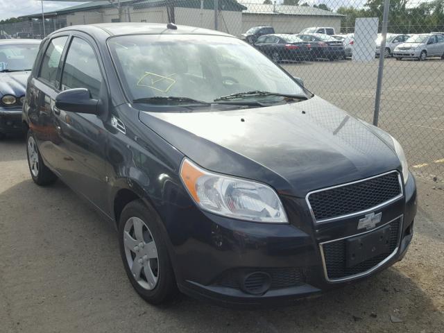 KL1TD66E39B301250 - 2009 CHEVROLET AVEO LS BLACK photo 1