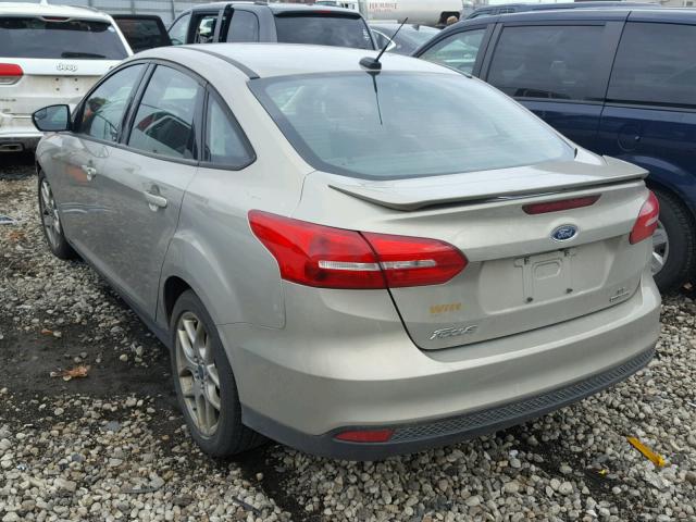 1FADP3F28FL216893 - 2015 FORD FOCUS SE BEIGE photo 3