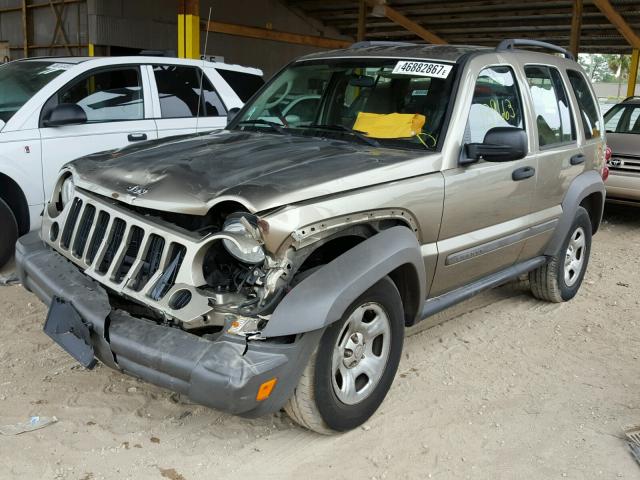 1J4GK48K36W282768 - 2006 JEEP LIBERTY SP TAN photo 2