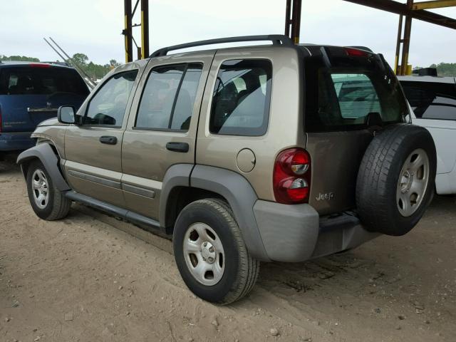 1J4GK48K36W282768 - 2006 JEEP LIBERTY SP TAN photo 3