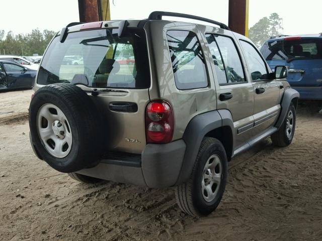 1J4GK48K36W282768 - 2006 JEEP LIBERTY SP TAN photo 4