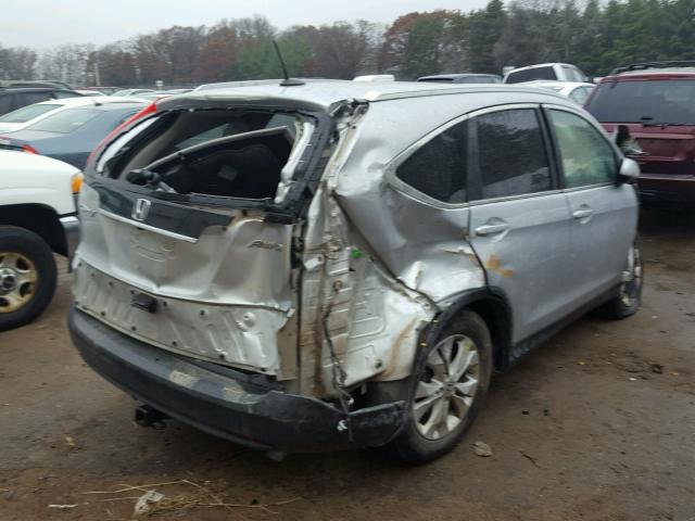 5J6RM4H77DL039333 - 2013 HONDA CR-V EXL SILVER photo 4