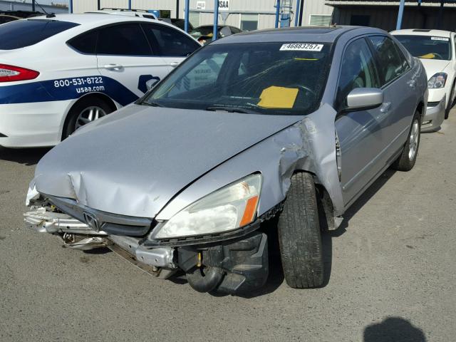 1HGCM56796A091647 - 2006 HONDA ACCORD EX SILVER photo 2