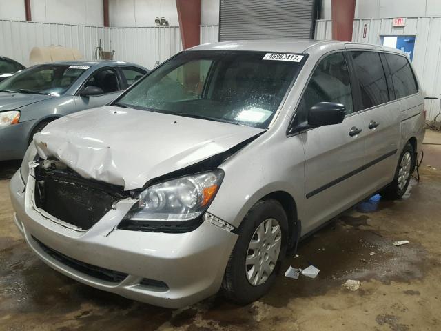 5FNRL38225B007773 - 2005 HONDA ODYSSEY LX SILVER photo 2