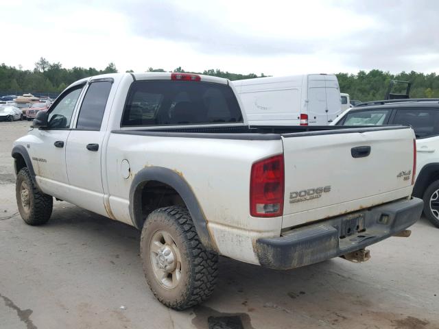 3D7KU28D63G808634 - 2003 DODGE RAM 2500 S WHITE photo 3