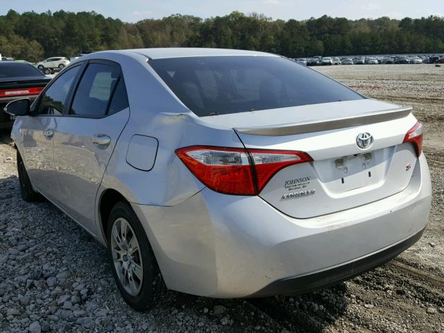 5YFBURHE4EP110127 - 2014 TOYOTA COROLLA L SILVER photo 3