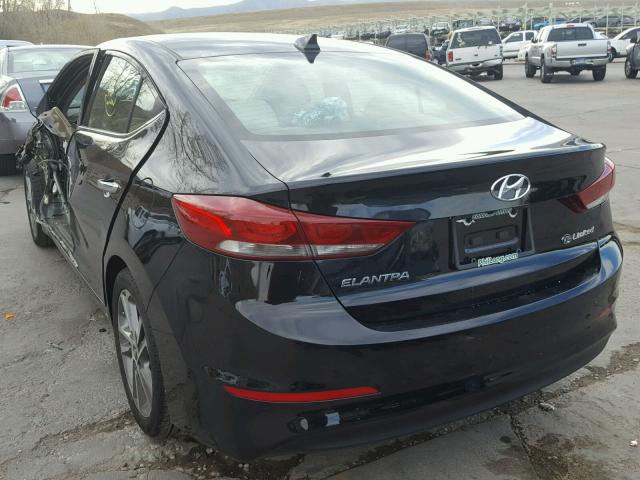 5NPD84LF1HH098228 - 2017 HYUNDAI ELANTRA BLACK photo 3