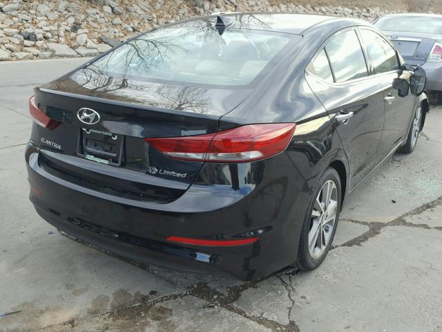 5NPD84LF1HH098228 - 2017 HYUNDAI ELANTRA BLACK photo 4