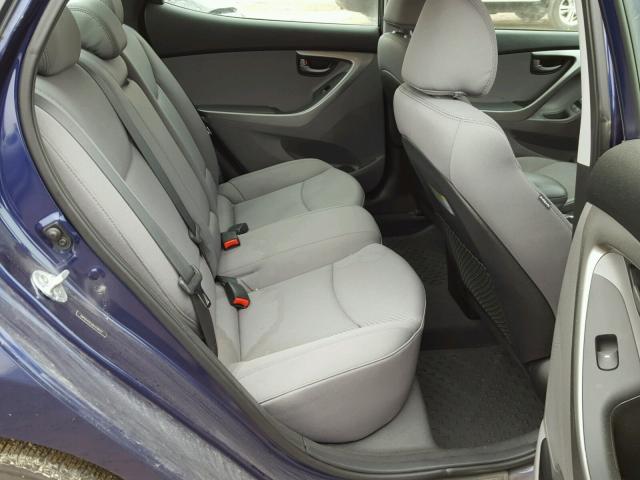 5NPDH4AEXDH239107 - 2013 HYUNDAI ELANTRA GL BLUE photo 6