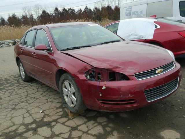 2G1WT58K489266085 - 2008 CHEVROLET IMPALA LT RED photo 1