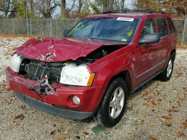 1J4HR58285C602320 - 2005 JEEP GRAND CHER BURGUNDY photo 2