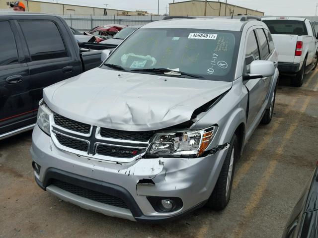 3C4PDCBG8DT555298 - 2013 DODGE JOURNEY SX SILVER photo 2