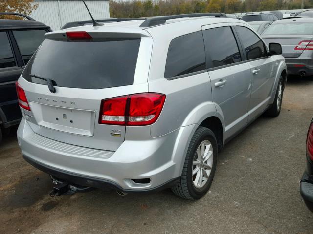 3C4PDCBG8DT555298 - 2013 DODGE JOURNEY SX SILVER photo 4