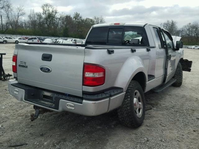 1FTRX04W65KD66655 - 2005 FORD F150 SILVER photo 4