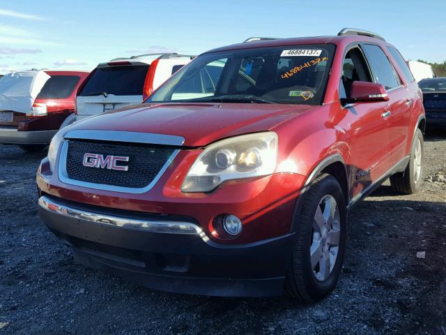 1GKEV33777J151945 - 2007 GMC ACADIA SLT RED photo 2