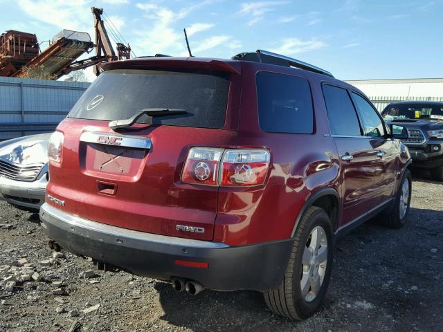 1GKEV33777J151945 - 2007 GMC ACADIA SLT RED photo 4