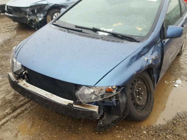 2HGFG1B60AH517214 - 2010 HONDA CIVIC LX BLUE photo 9