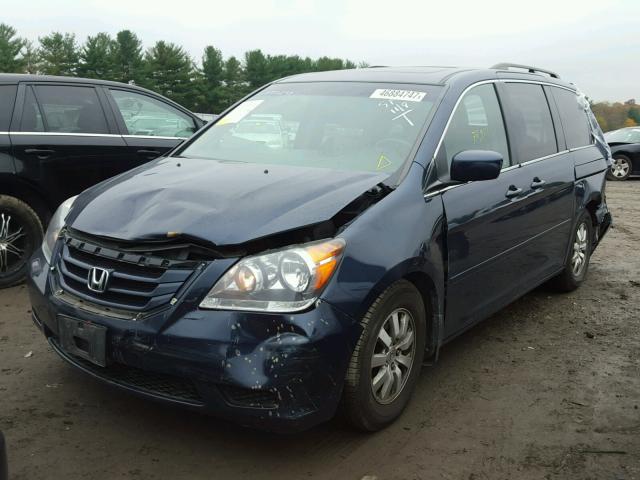 5FNRL38609B400406 - 2009 HONDA ODYSSEY EX BLUE photo 2