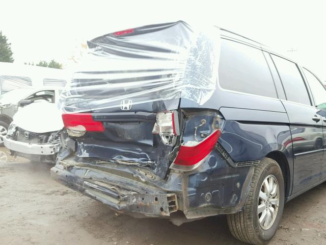 5FNRL38609B400406 - 2009 HONDA ODYSSEY EX BLUE photo 9