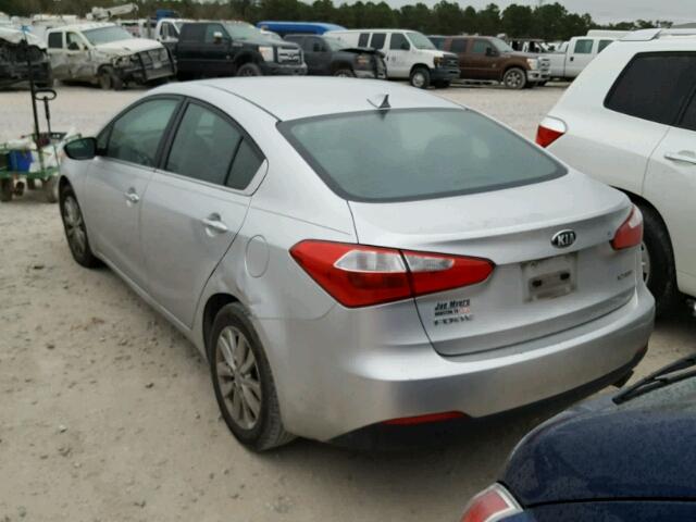 KNAFX4A84E5053289 - 2014 KIA FORTE EX SILVER photo 3