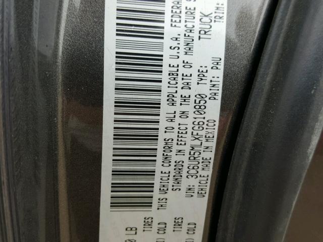 3C6UR5MLXFG610850 - 2015 RAM 2500 SLT CHARCOAL photo 10