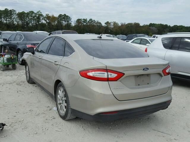 3FA6P0G76FR104189 - 2015 FORD FUSION S GRAY photo 3