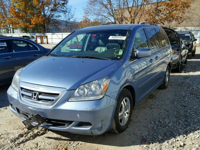 5FNRL38787B003497 - 2007 HONDA ODYSSEY BLUE photo 2